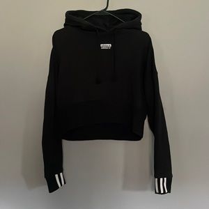 Adidas • Cropped Hoodie, Black